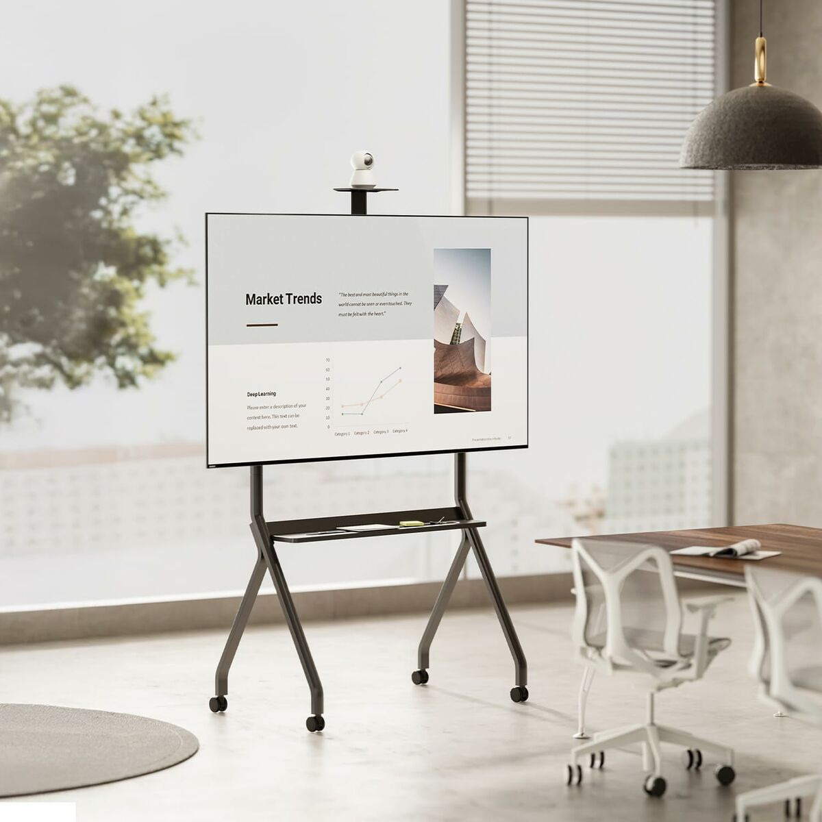 Soporte de Mesa para Pantalla MacLean MC-114 B 100" 55"