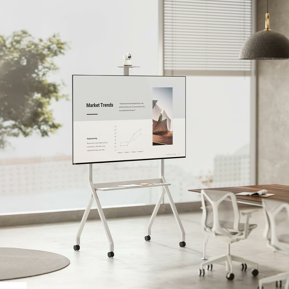 Soporte de Mesa para Pantalla MacLean MC-114 W 100" 55"