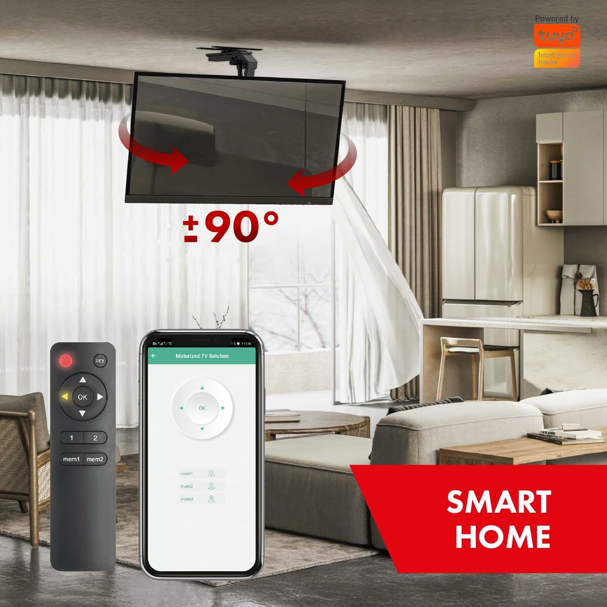 Soporte de Mesa para Pantalla MacLean MC-109 T 86" 43"