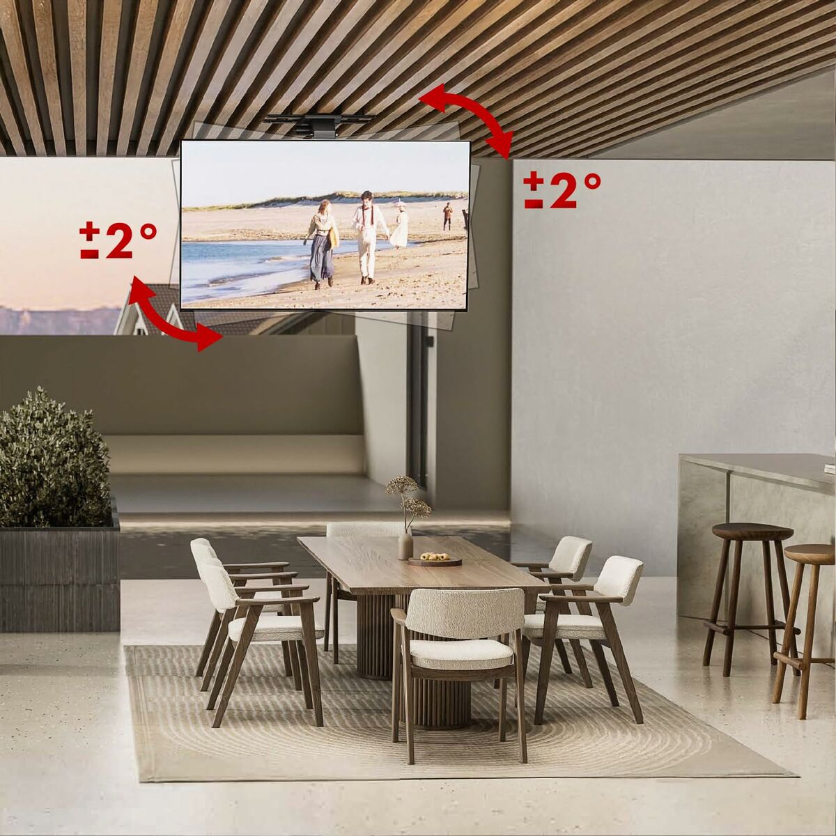 Soporte de Mesa para Pantalla MacLean MC-109 T 86" 43"