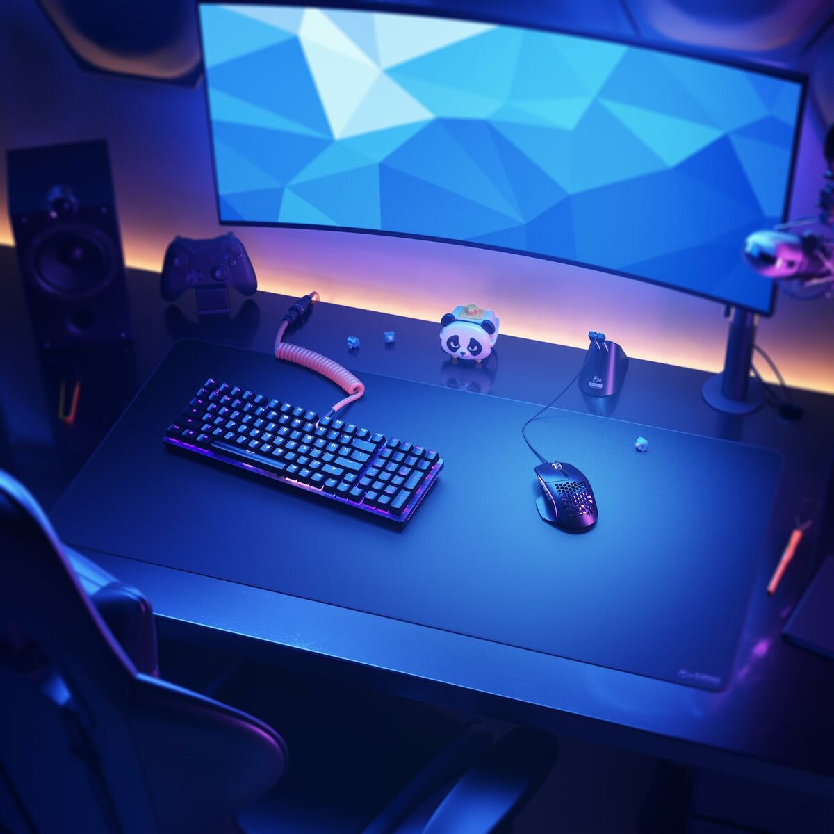 Ratón NO NAME GLO-MS-I-MB Negro Multicolor 19000 DPI