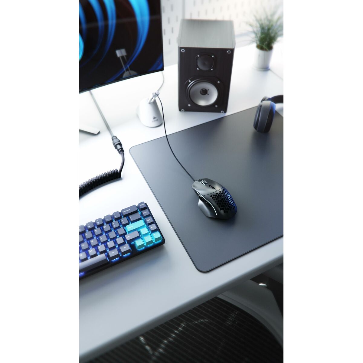 Ratón NO NAME GLO-MS-I-MB Negro Multicolor 19000 DPI