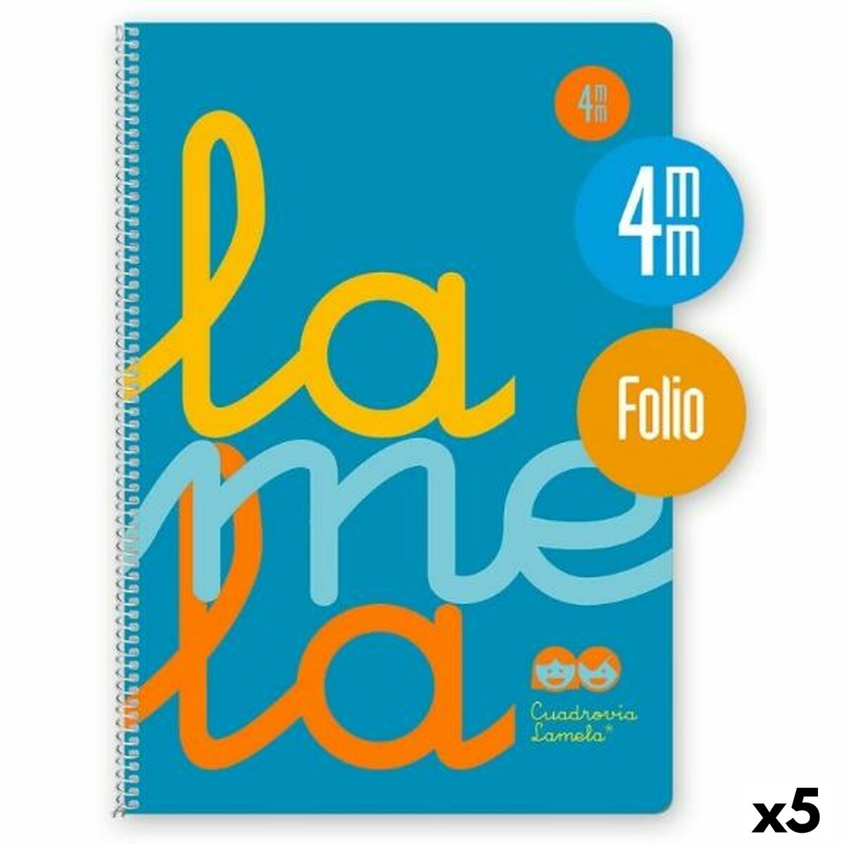 Libreta de Anillas Lamela Azul Din A4 80 Hojas (5 Unidades)
