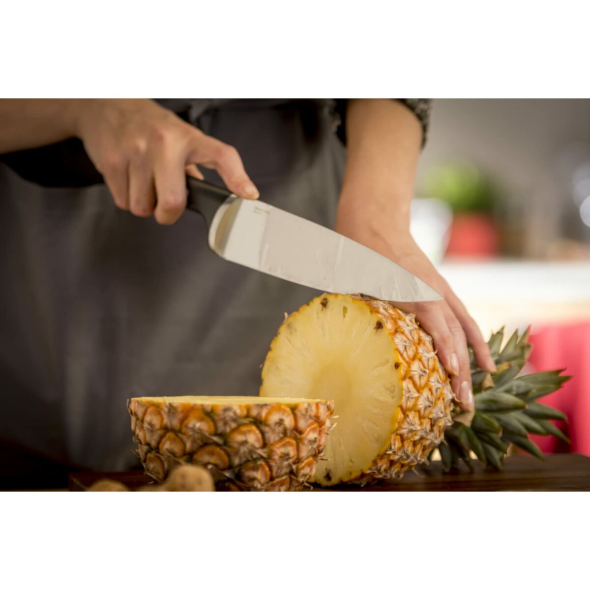 Cuchillo de Cocina Tefal K23207 Negro 7" Acero Inoxidable 20 cm