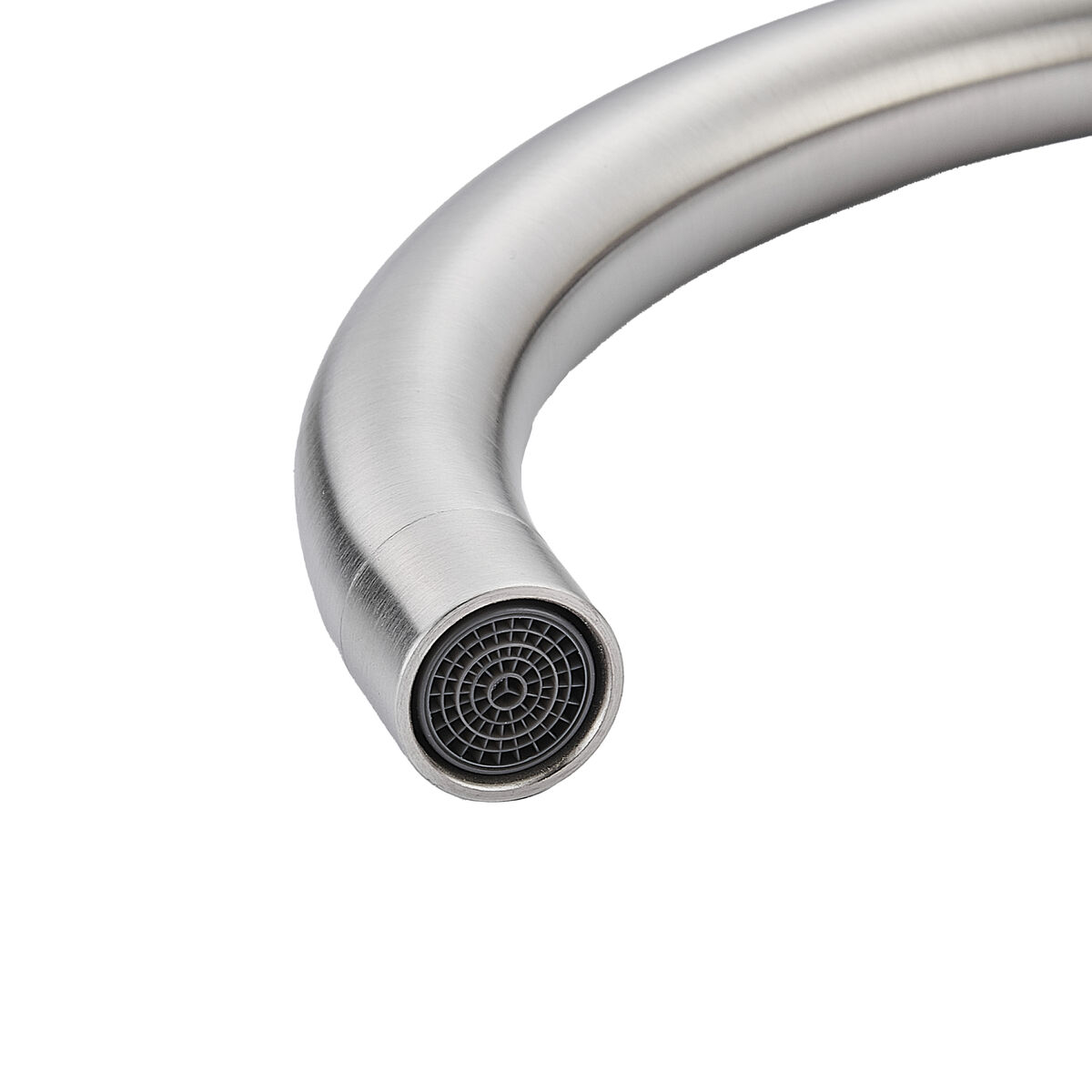 Grifo Monomando Fontastock Gris Acero Inoxidable Cerámico Aleación de Zinc Forma de C