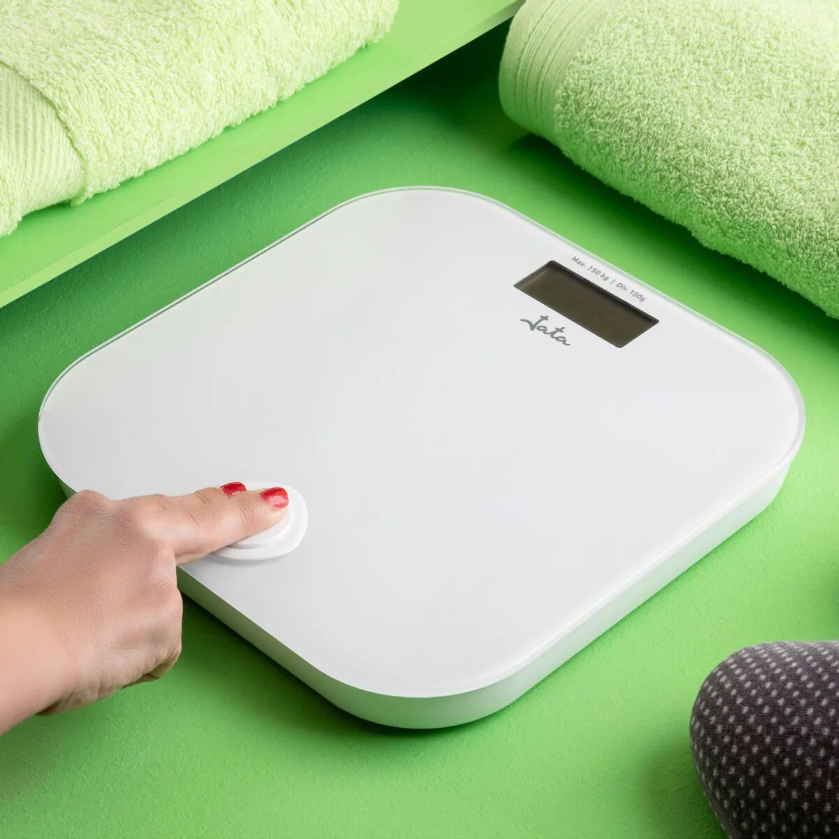 Báscula Digital de Baño JATA HBAS1907 Blanco Cristal Templado 150 kg 180 kg