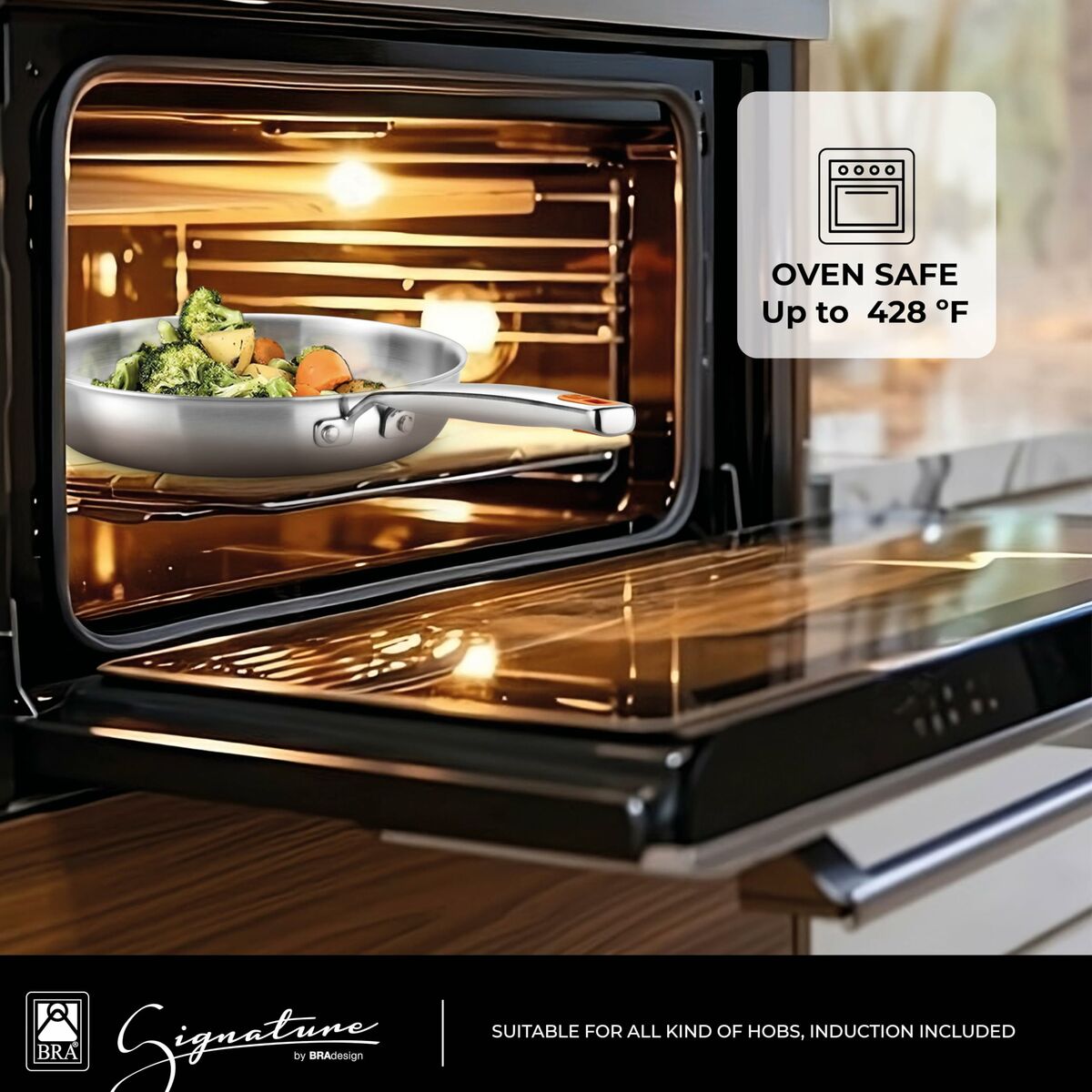 Sartén BRA EFFICIENT IX 20 Gris Acero Inoxidable Ø 20 cm