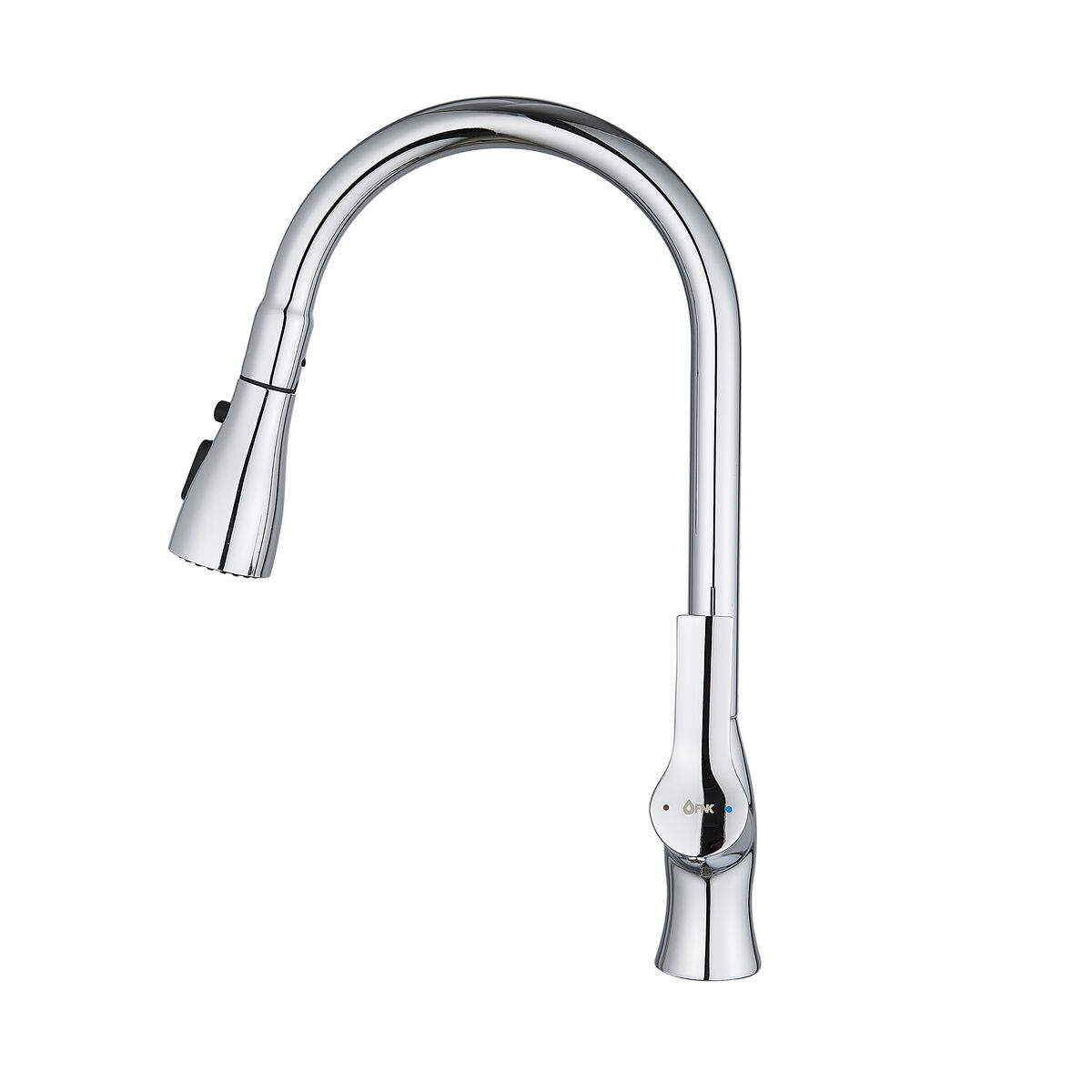 Grifo Monomando Fontastock Cromo Acero Inoxidable Latón Cerámico Aleación de Zinc Forma de C Alto