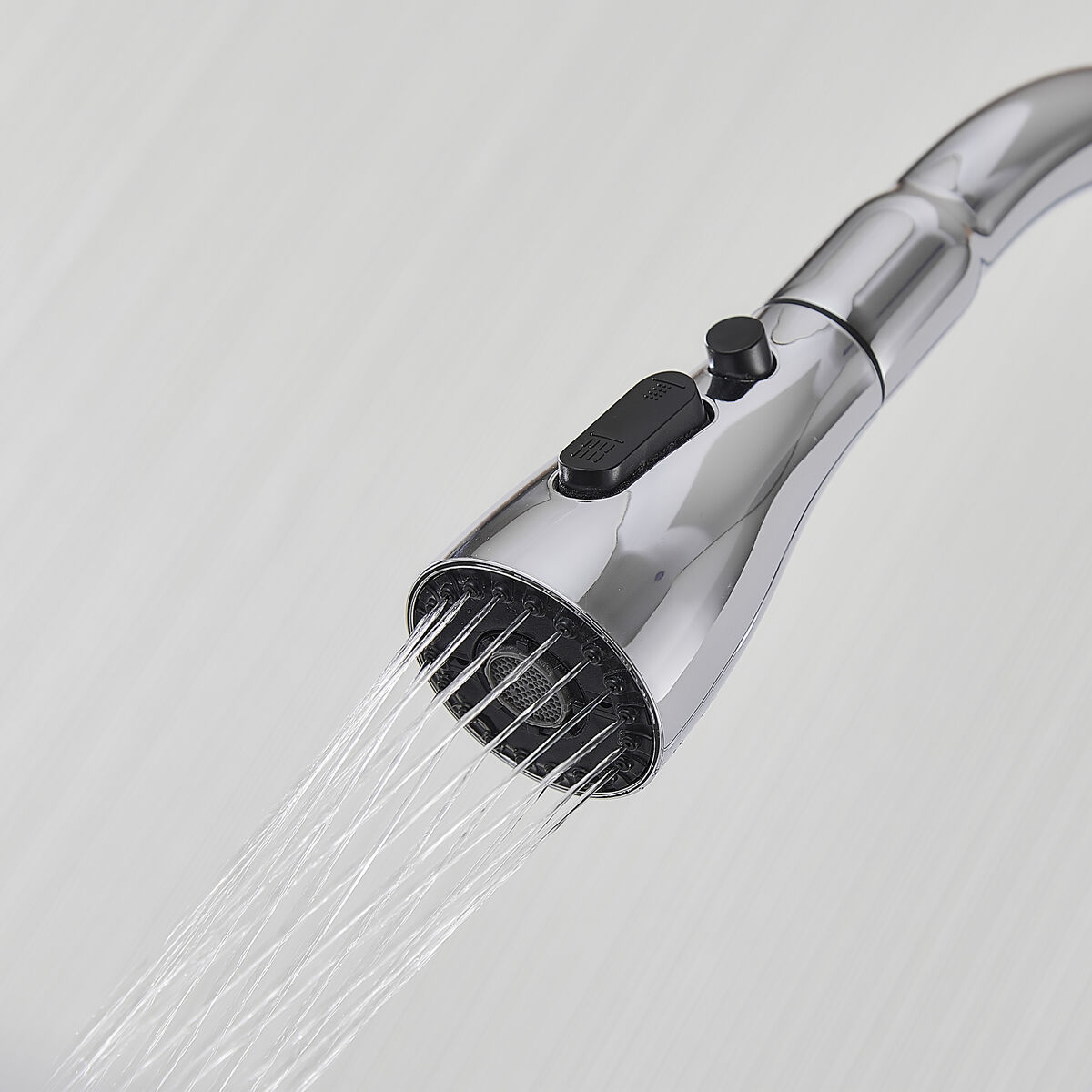 Grifo Monomando Fontastock Cromo Acero Inoxidable Latón Cerámico Aleación de Zinc Forma de C Alto