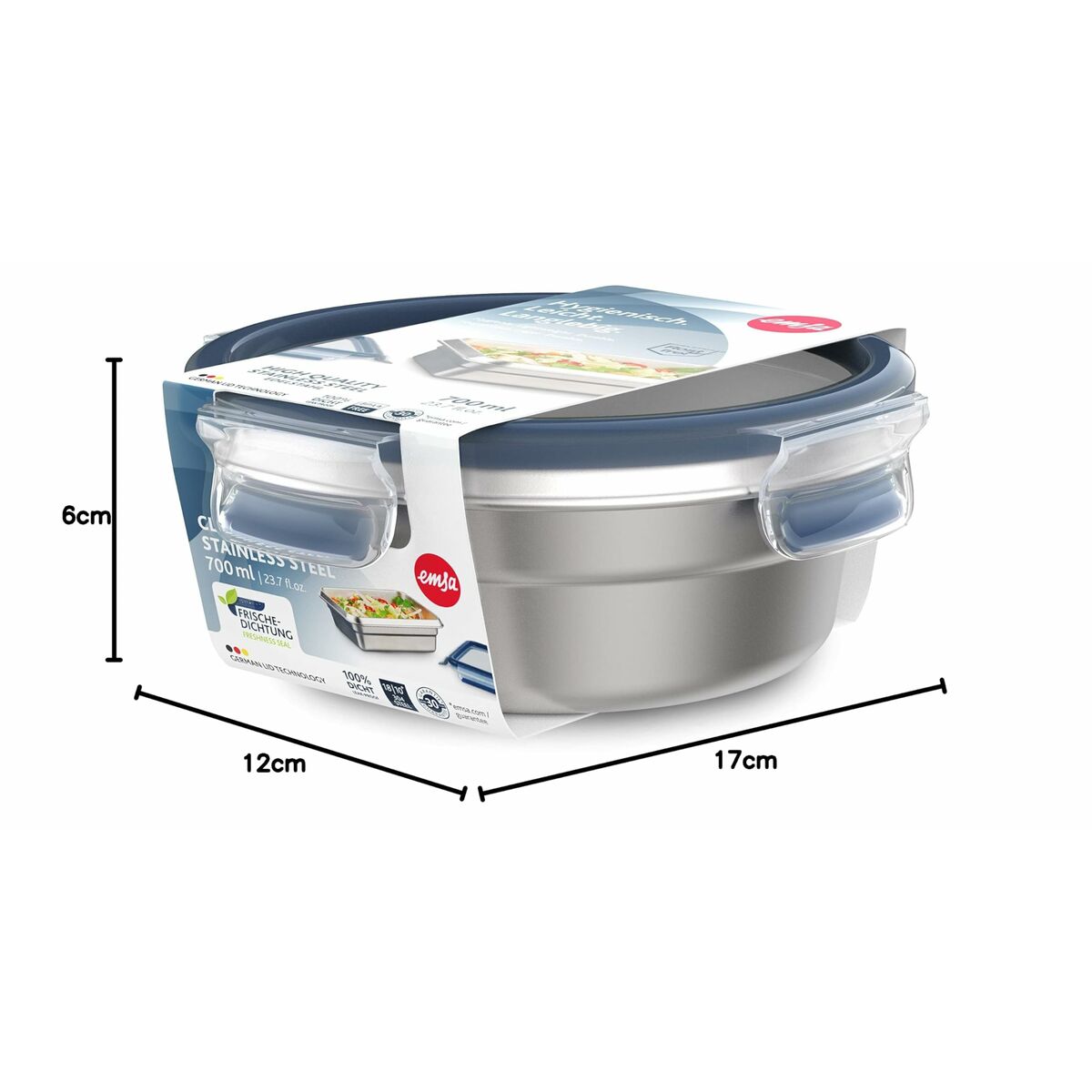 Fiambrera Tefal N11503 Azul Acero Inoxidable Rectangular 500 ml