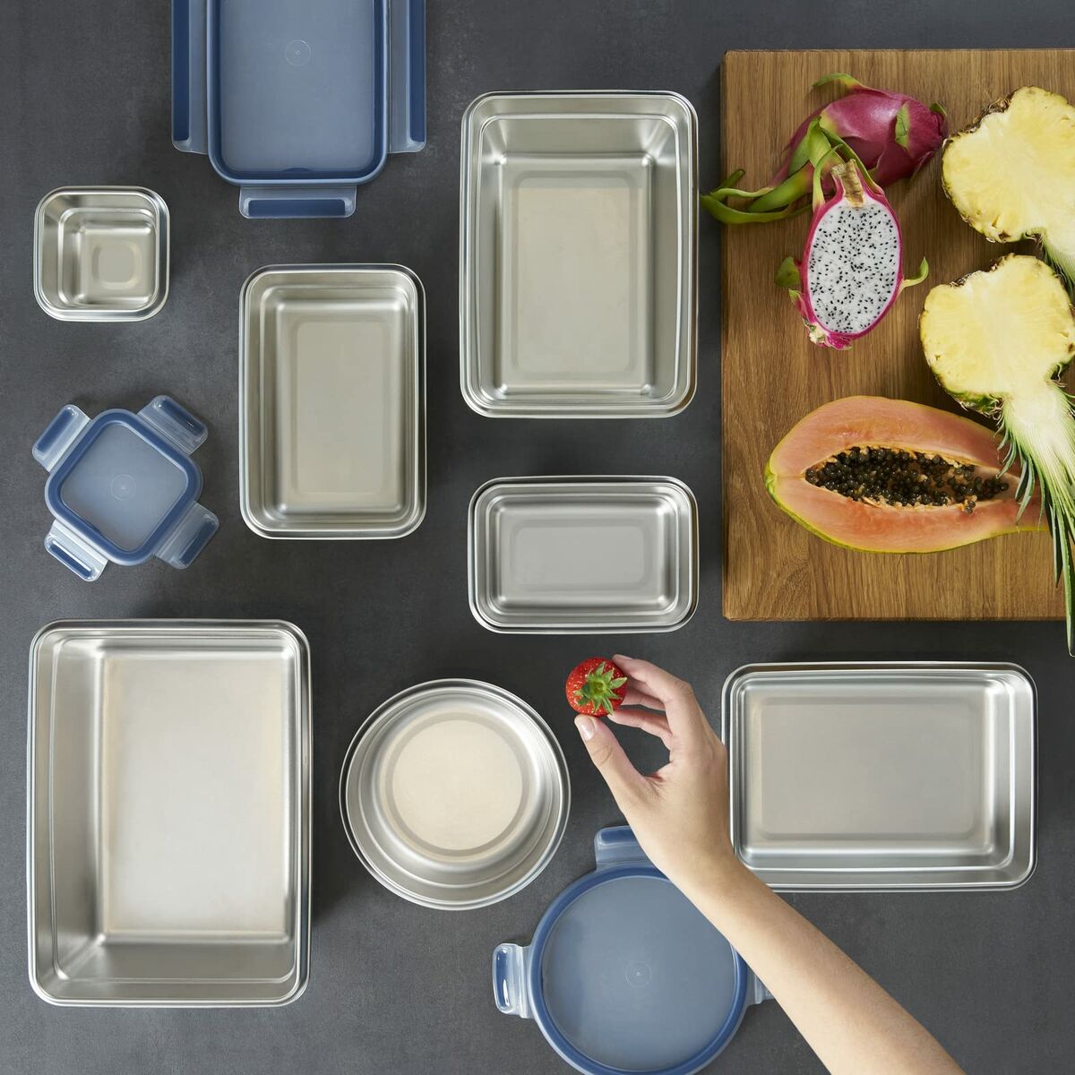 Fiambrera Tefal N11505 Plateado Acero Inoxidable Rectangular 1,2 L