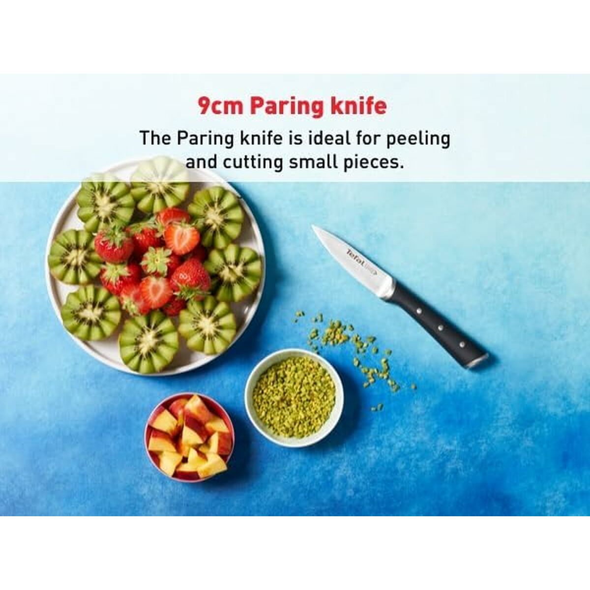 Cuchillo de Cocina Tefal K2320514 ICE FO Negro Acero Inoxidable 9 cm