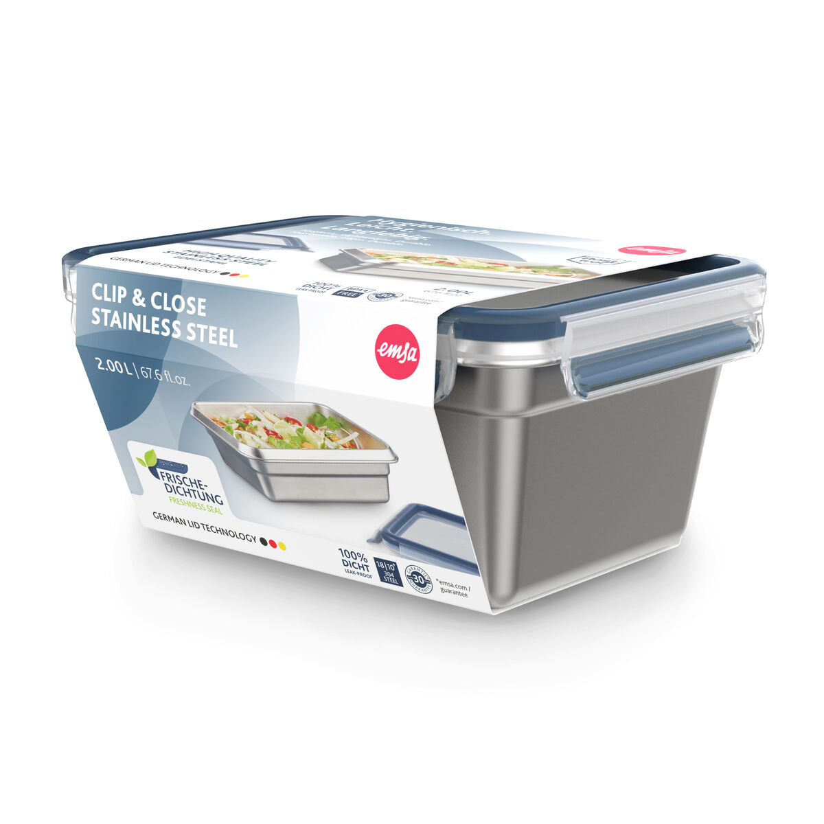 Fiambrera Tefal N11506 Plateado Acero Inoxidable Rectangular 2 L