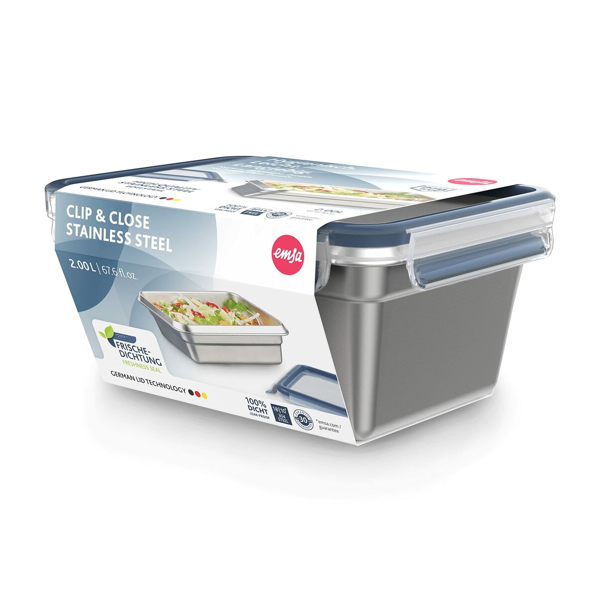 Fiambrera Tefal N11506 Plateado Acero Inoxidable Rectangular 2 L