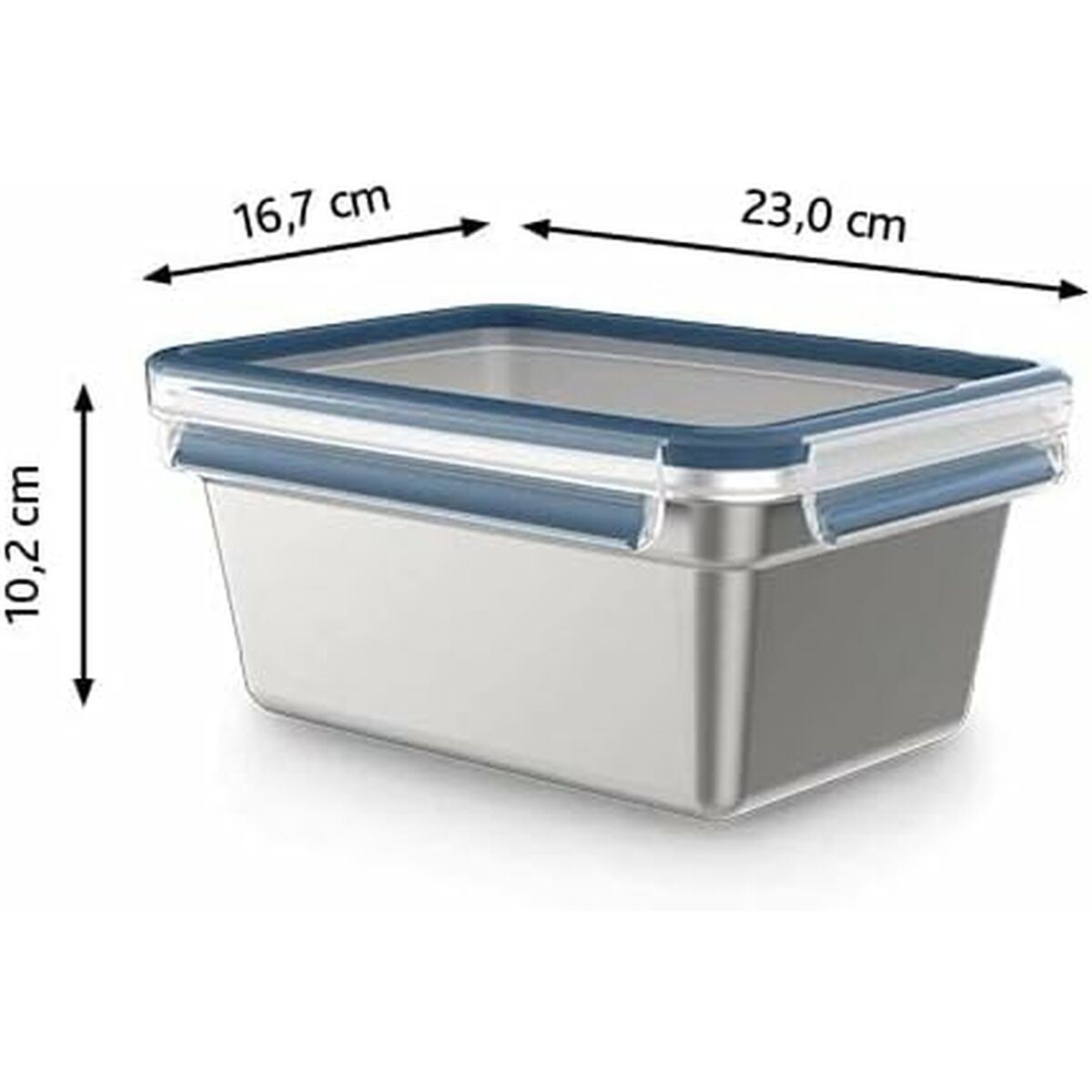 Fiambrera Tefal N11506 Plateado Acero Inoxidable Rectangular 2 L