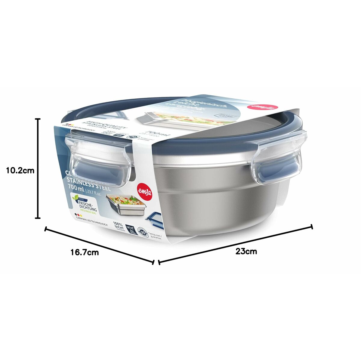 Fiambrera Tefal N11506 Plateado Acero Inoxidable Rectangular 2 L