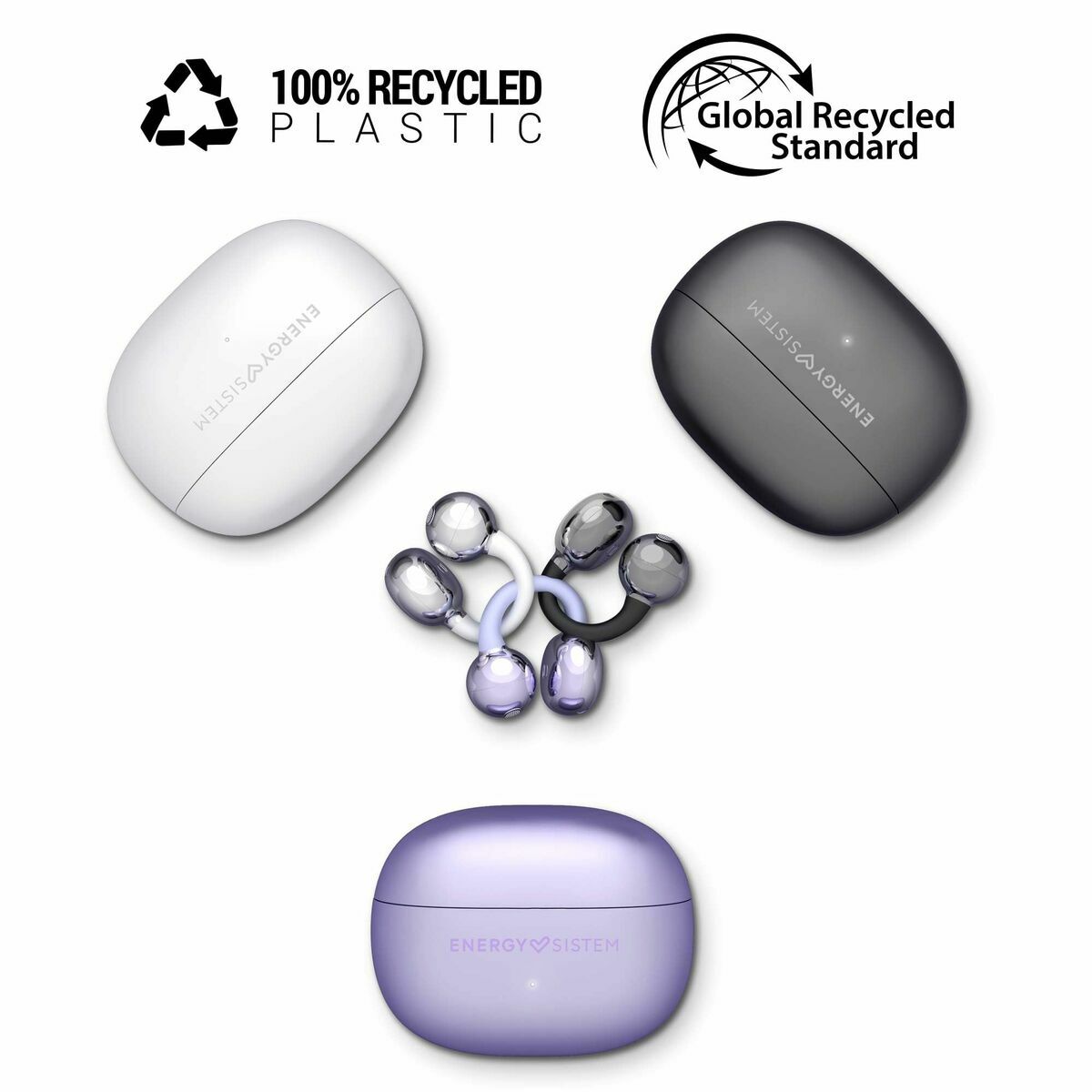 Auriculares Inalámbricos con Estuche de Carga Energy Sistem 459643 Negro