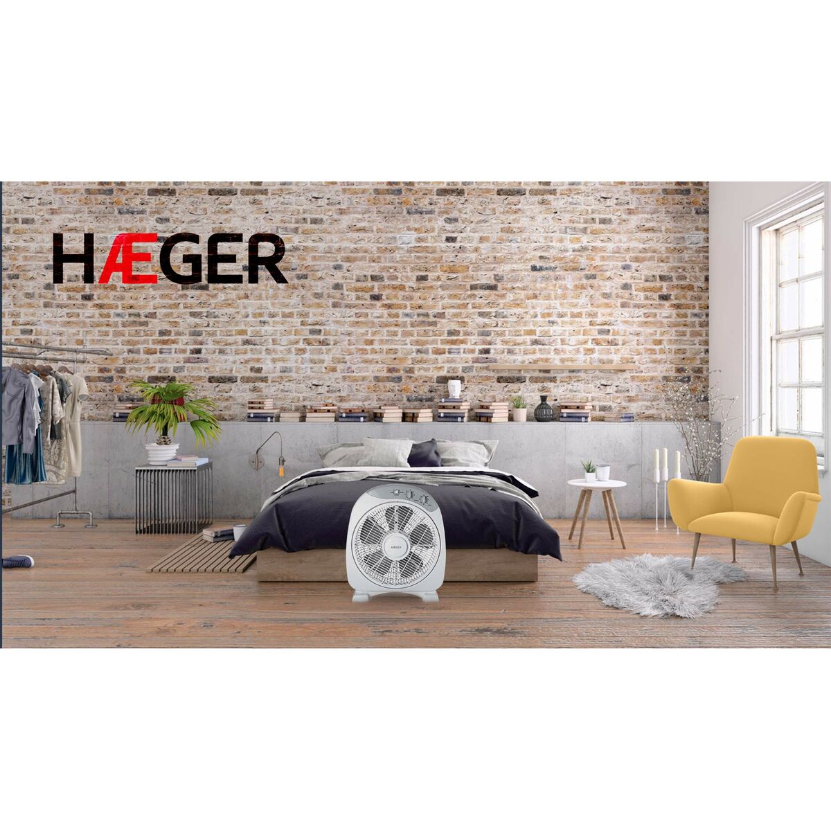 Ventilador de Suelo Haeger FF012004A Blanco (Reacondicionado A)