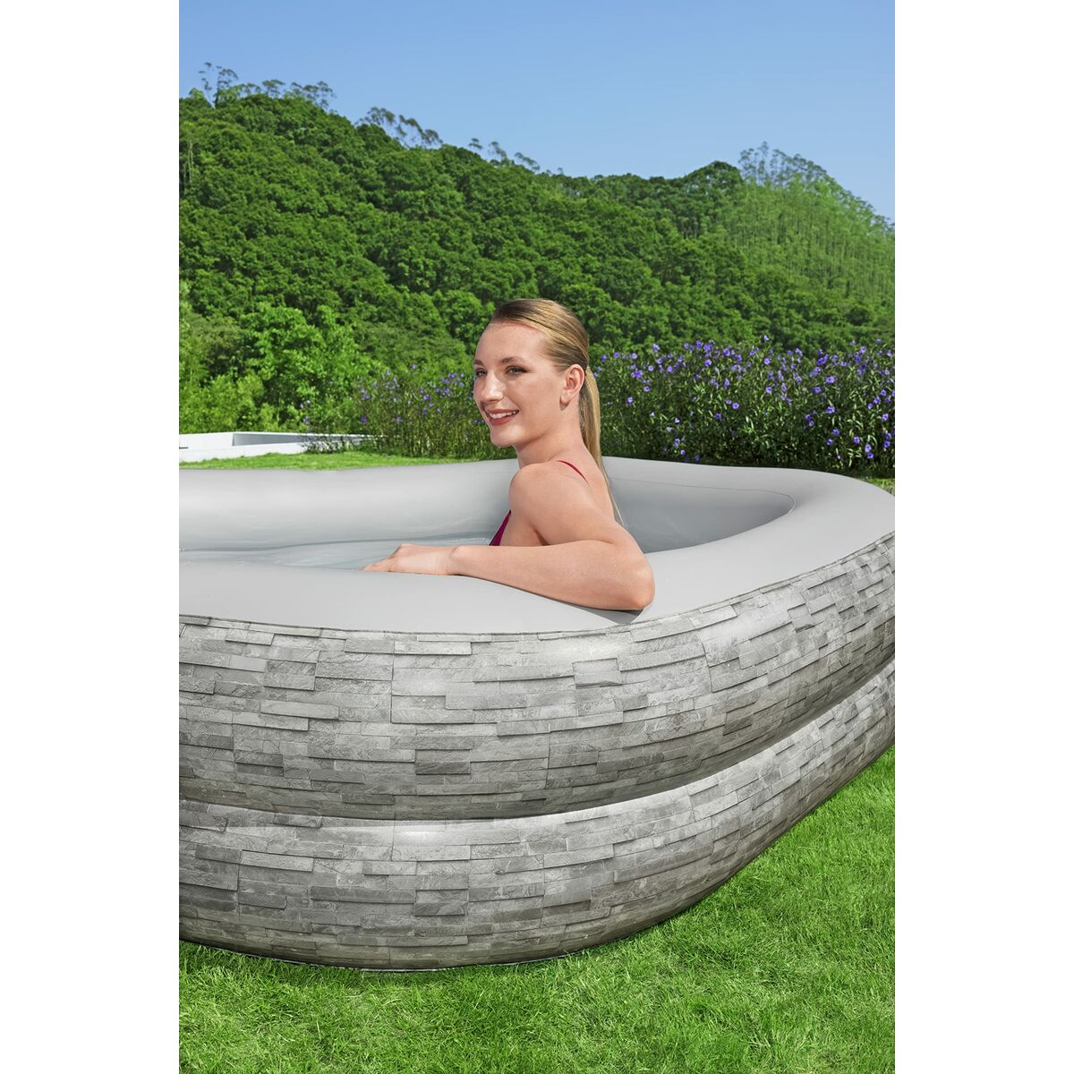 Bestway Piscina Hinchable Familiar 213x206x53 cm +6 Años Jardin 54423