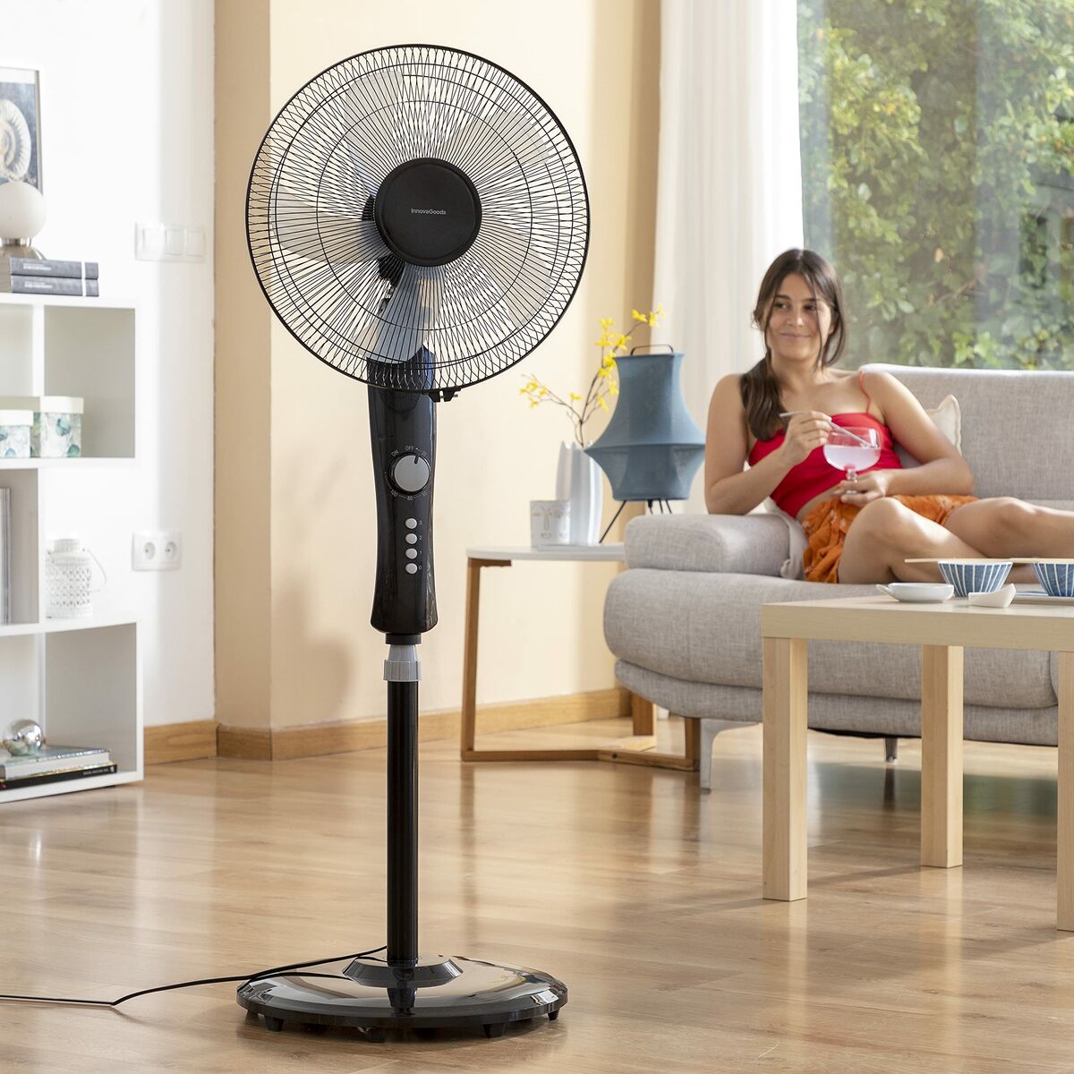 Ventilador de Pie InnovaGoods Negro 45 W (Reacondicionado A)