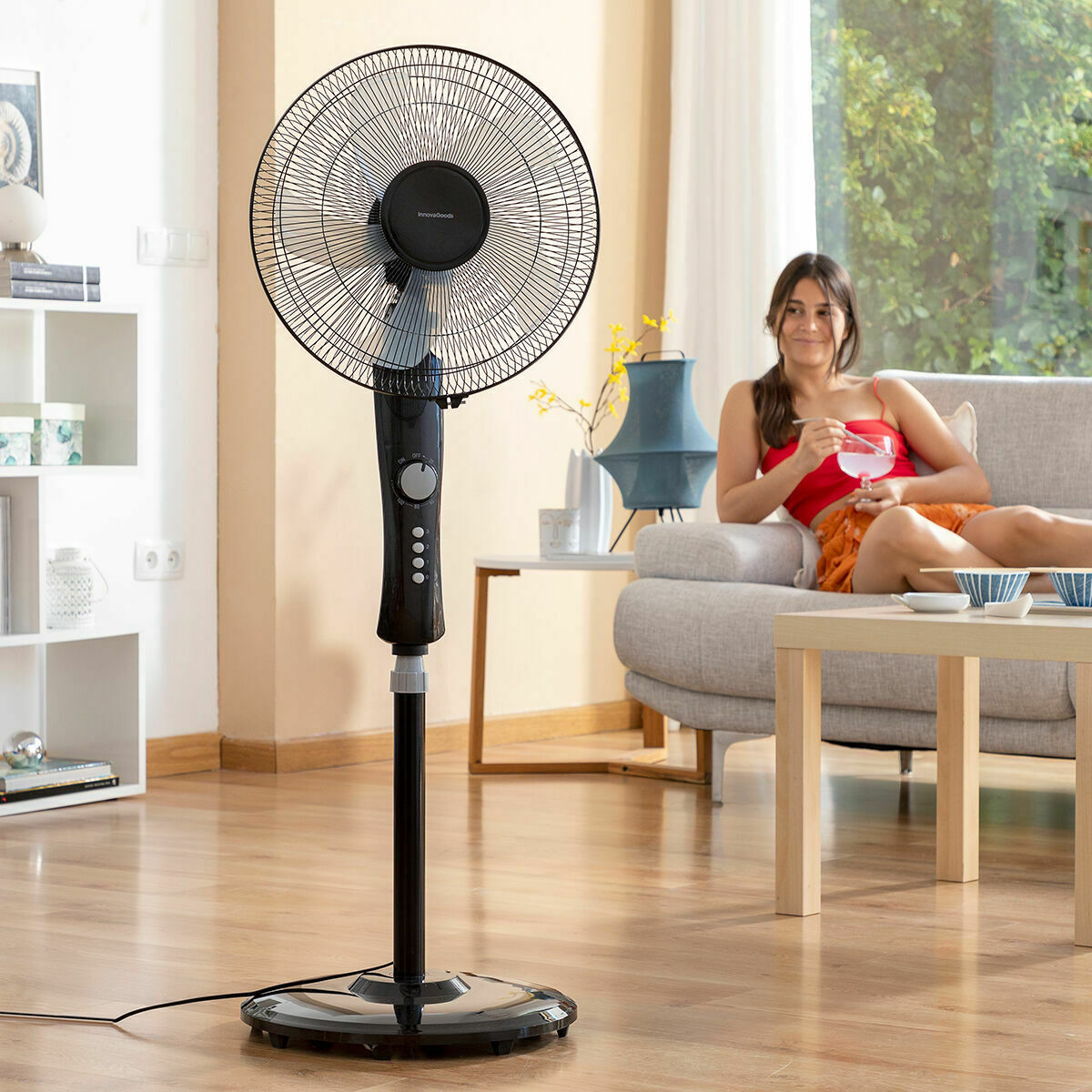 Ventilador de Pie InnovaGoods Negro 45 W (Reacondicionado A)