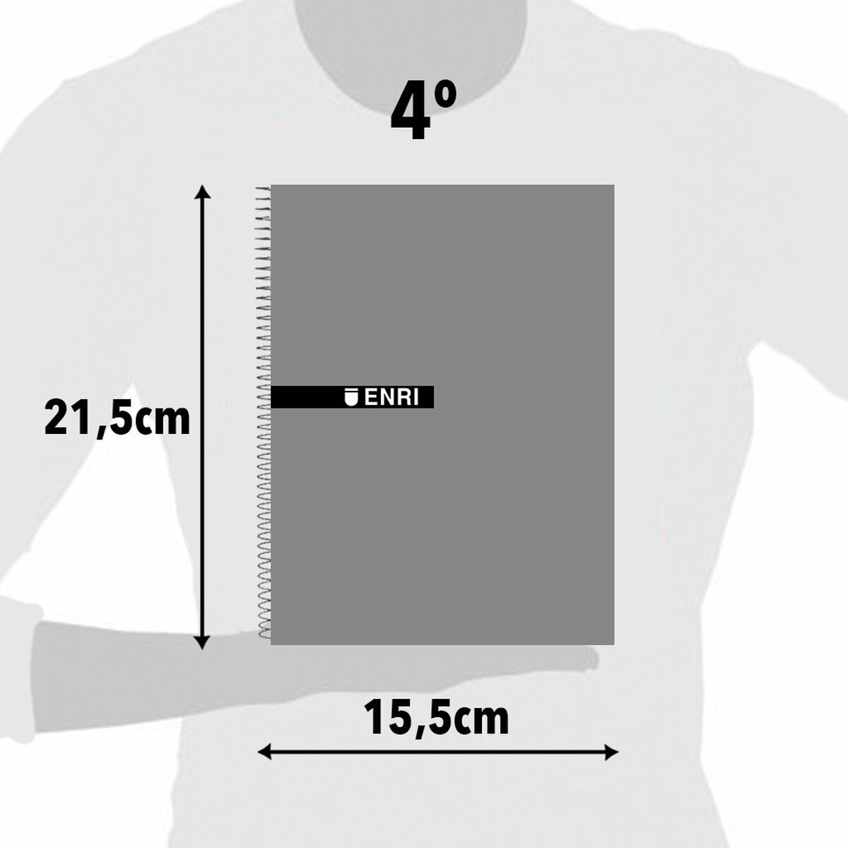 Libreta de Anillas ENRI Cuarto 80 Hojas (10 Unidades)