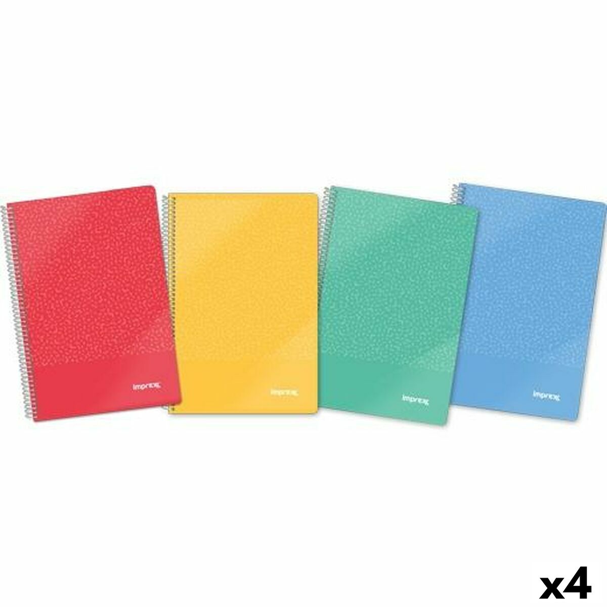 Libreta de Anillas Imprex Din A4 80 Hojas (4 Unidades)