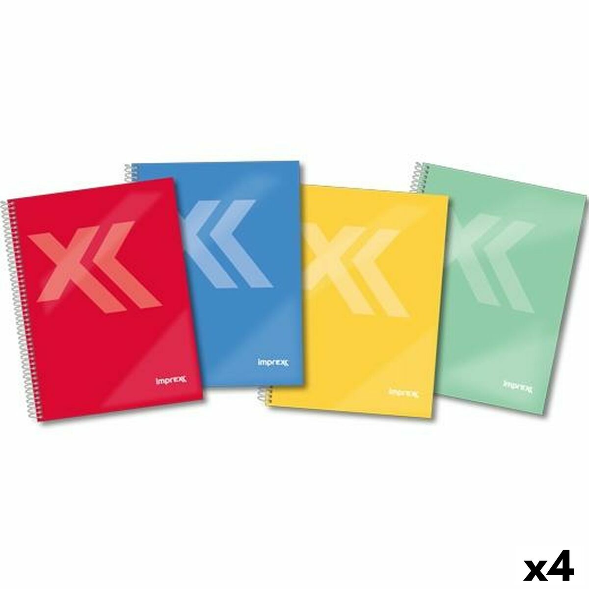 Libreta de Anillas Imprex Din A4 80 Hojas (4 Unidades)