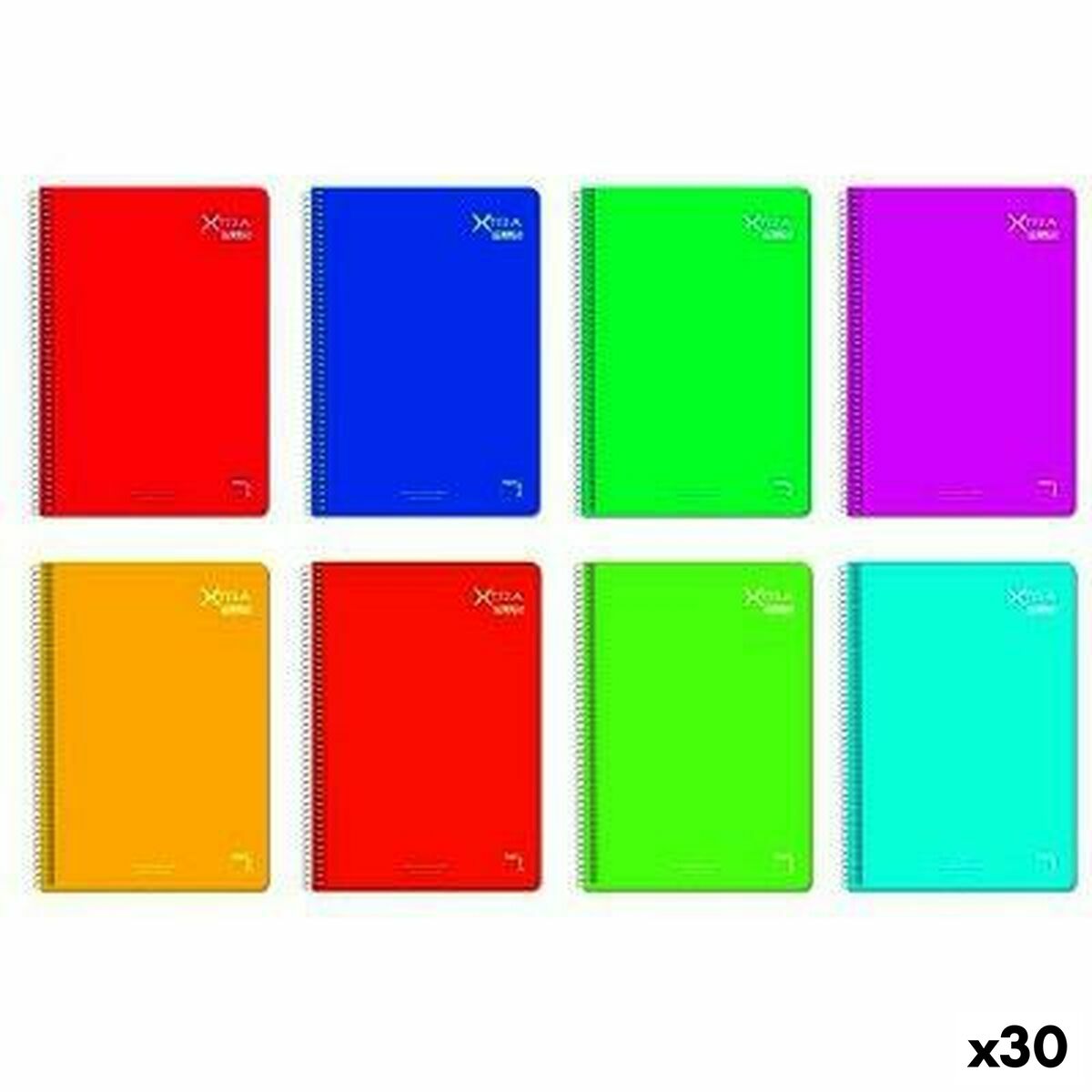 Set de Cuadernos Pacsa XTRA Din A4 80 Hojas 21,5 x 31,5 cm 5 Piezas (30 unidades)