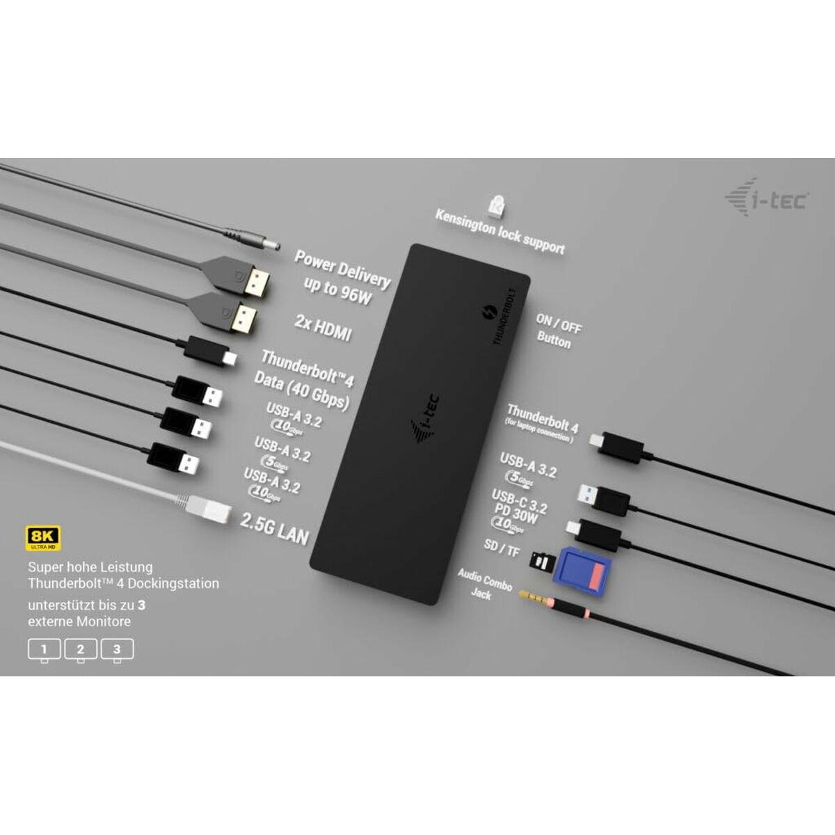 Dockstation i-Tec TB4TRIPLEDOCKPD