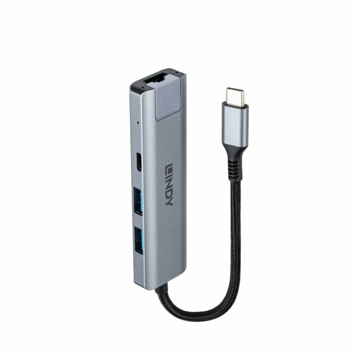 Hub USB LINDY 43422 Gris