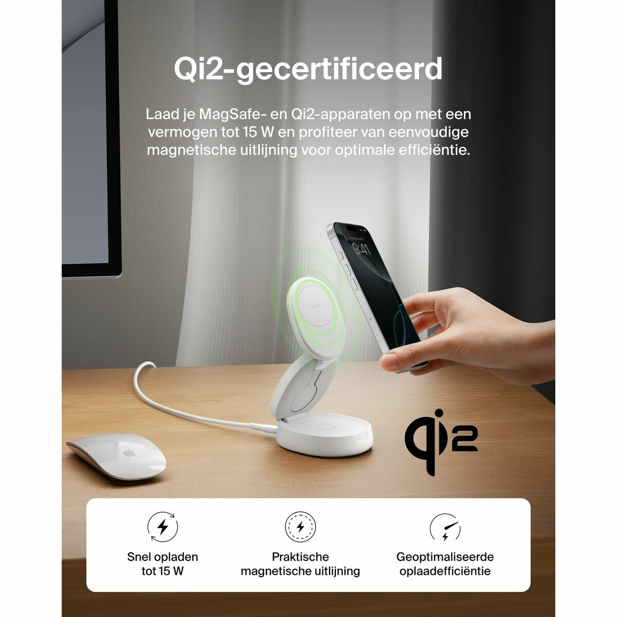 Cargador Inalámbrico Belkin WIZ034KQWH Blanco