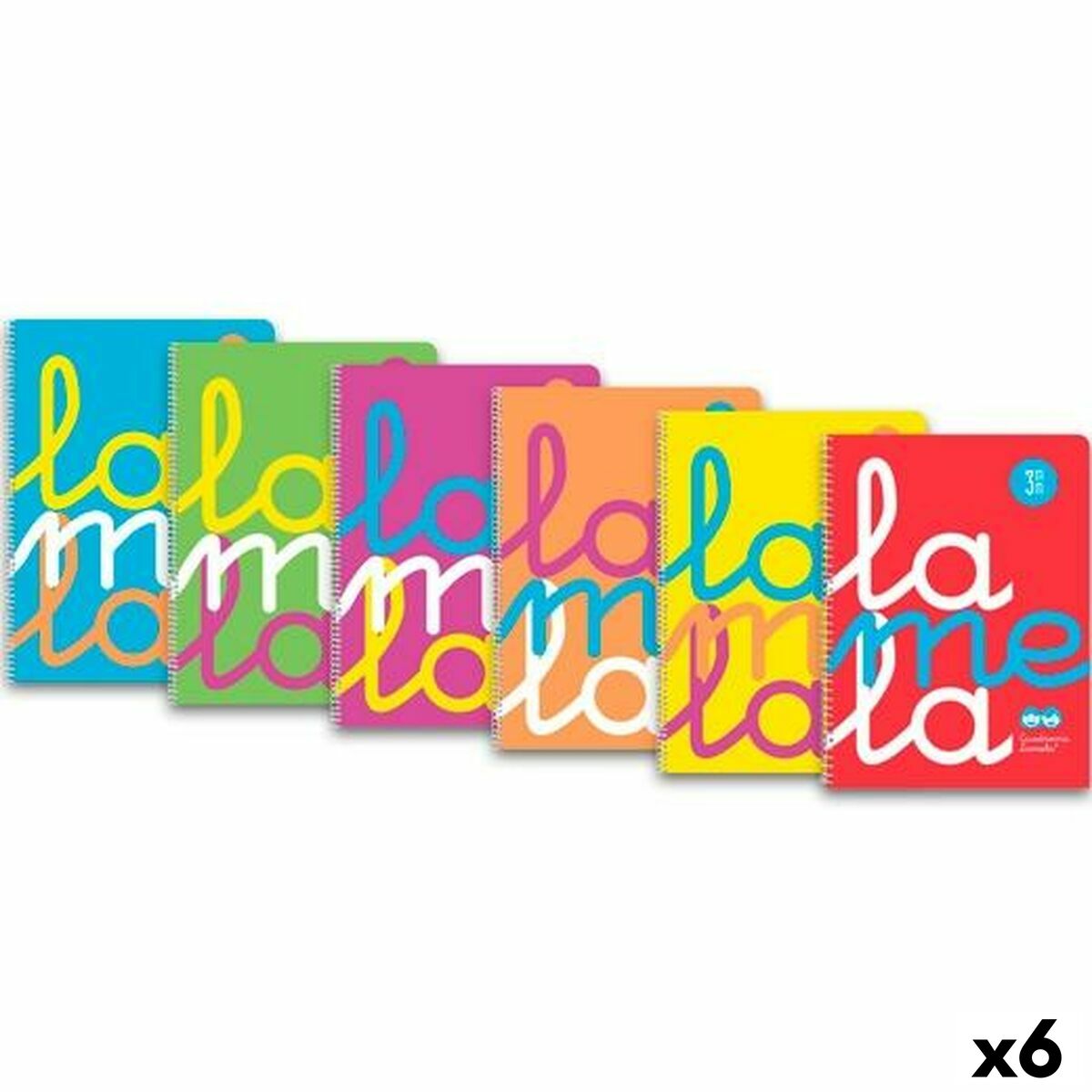 Libreta de Anillas Lamela Cuarto 80 Hojas (6 Unidades)