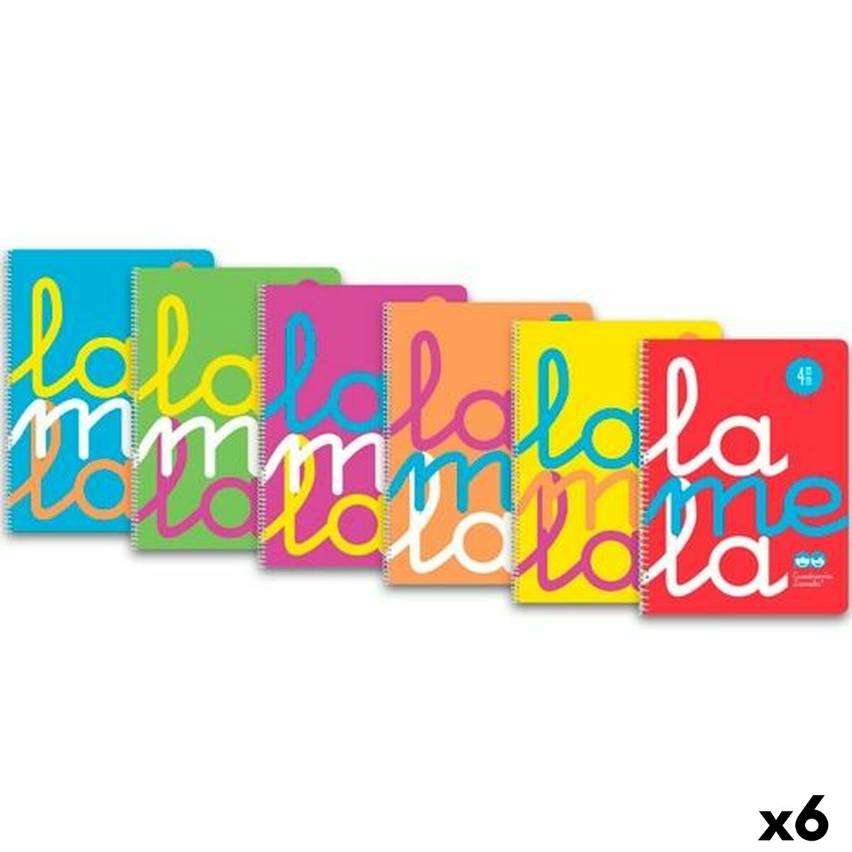 Libreta de Anillas Lamela Cuarto 80 Hojas (6 Unidades)