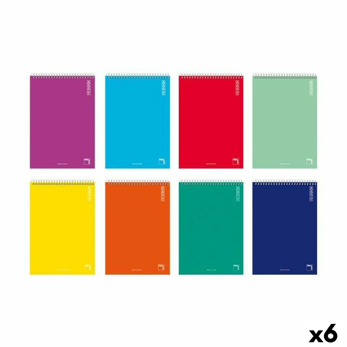 Set de Cuadernos Pacsa BASIC Cuarto 80 Hojas 10 Piezas (6 Unidades)
