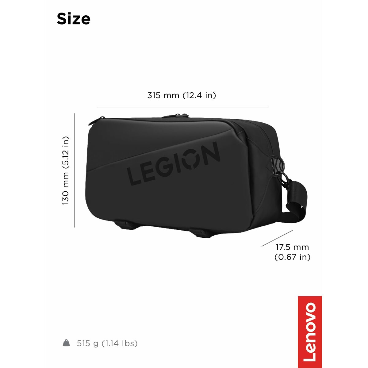 Mochila Bandolera Multiusos Lenovo Legion Go Negro