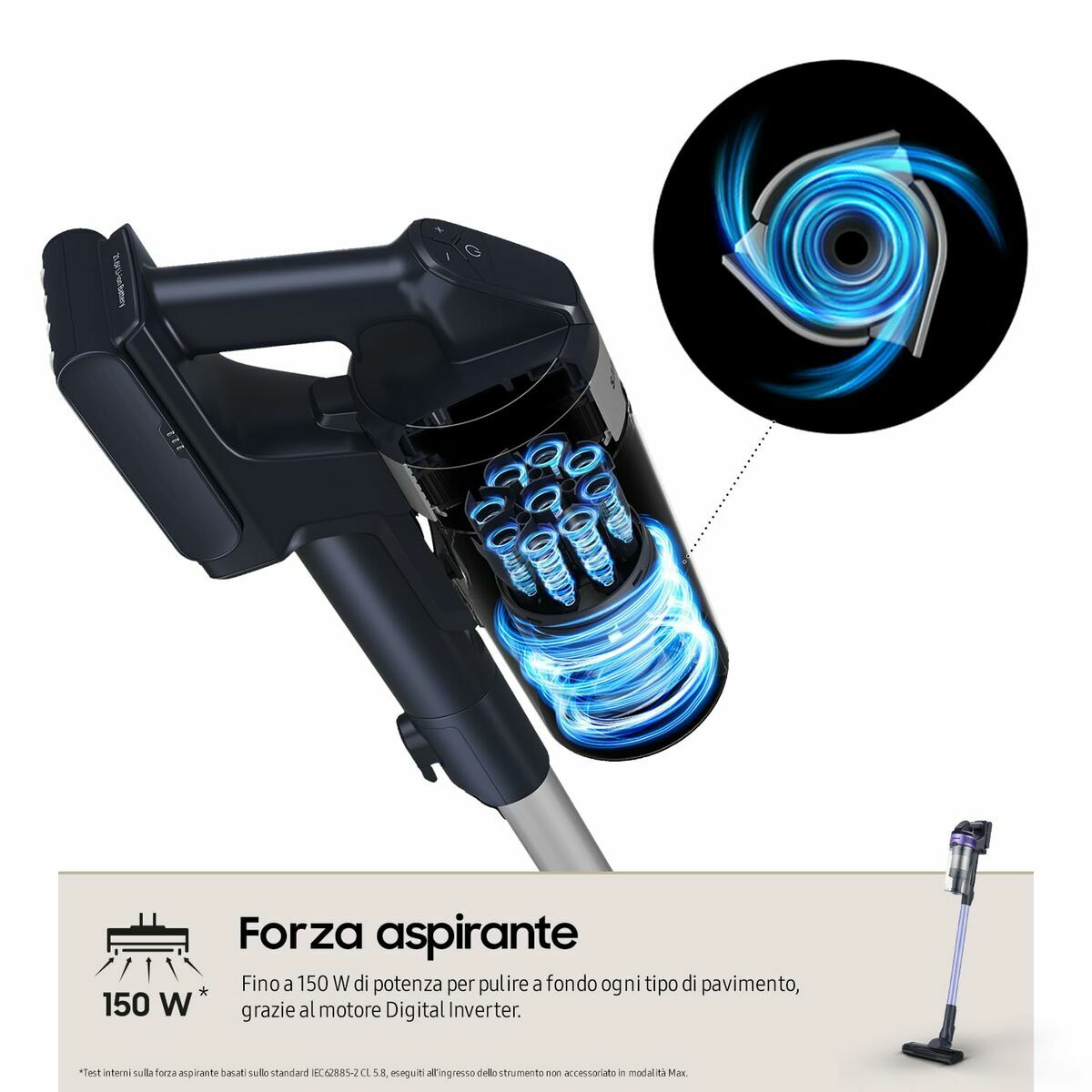 Aspirador Escoba Samsung VS15A6031R4/ET 150 W