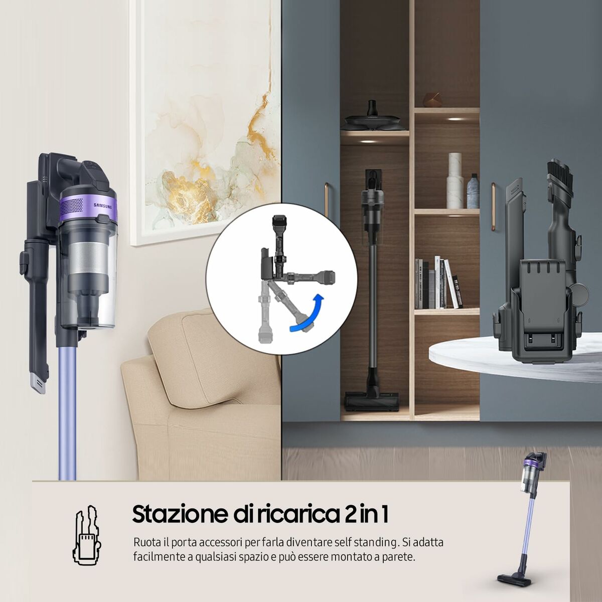 Aspirador Escoba Samsung VS15A6031R4/ET 150 W