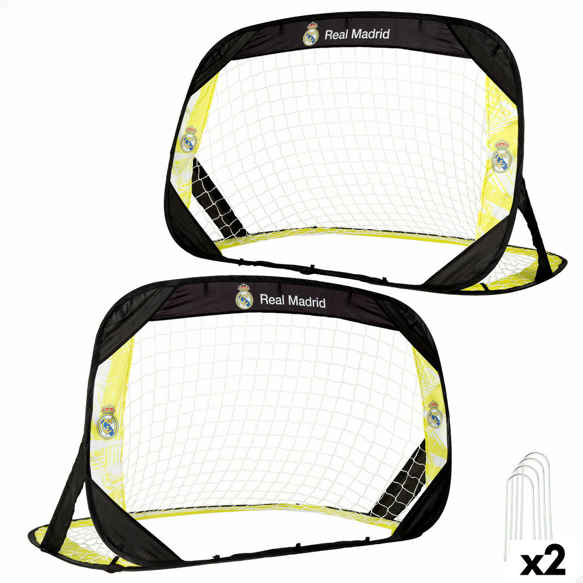 Portería de Fútbol Real Madrid C.F. 120 x 80 x 80 cm (2 Unidades)