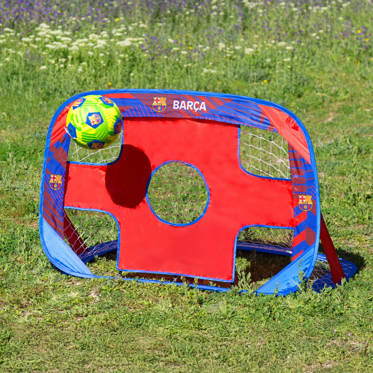 Portería de Fútbol F.C. Barcelona 120 x 80 x 80 cm (4 Unidades)