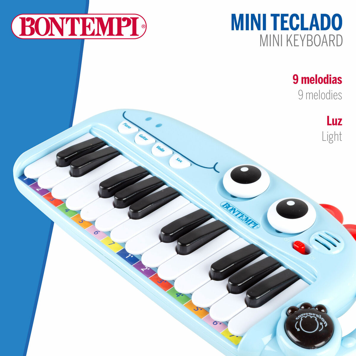 Piano Educativo Aprendizaje Bontempi Dino 30 x 4 x 14 cm (4 Unidades)