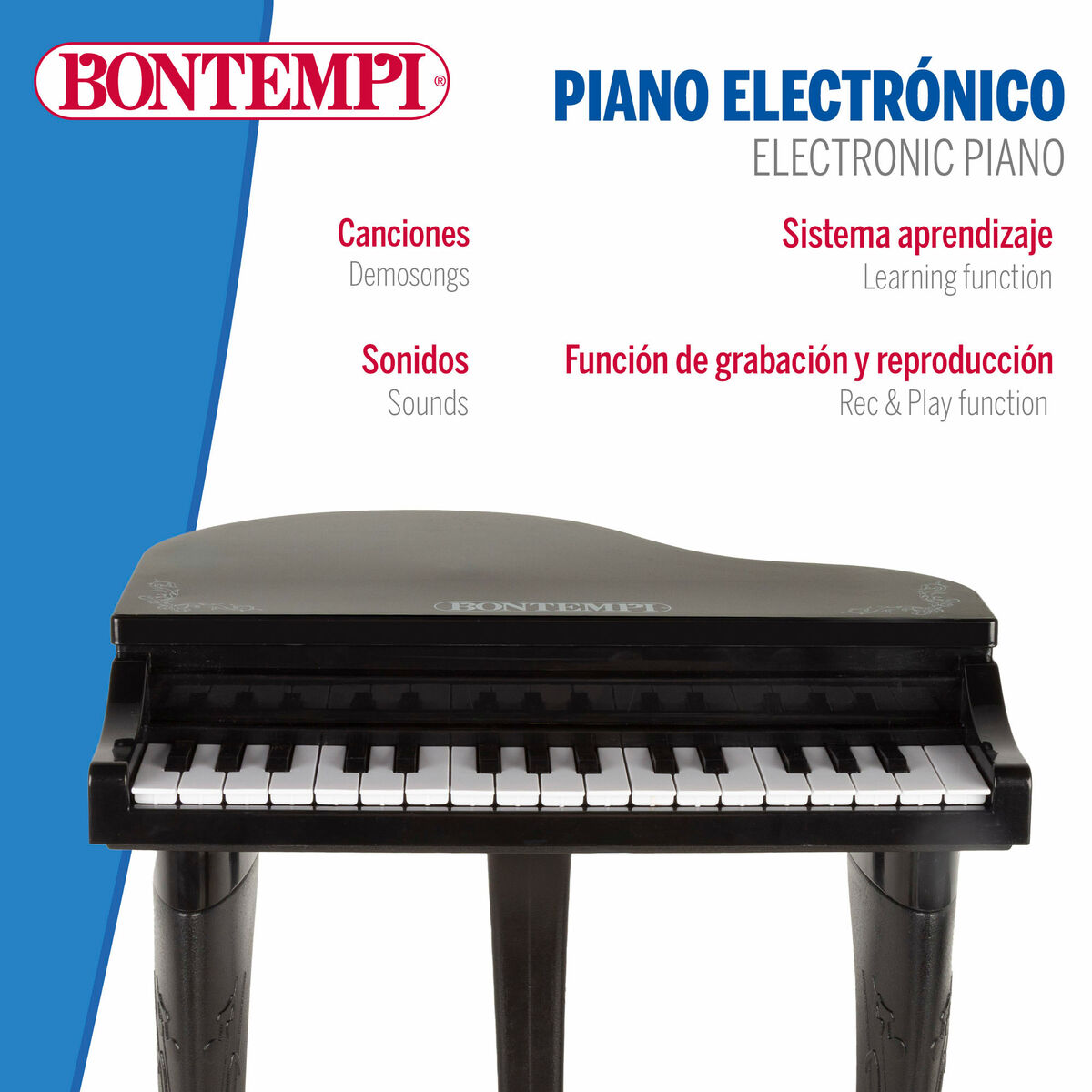 Piano Educativo Aprendizaje Bontempi 40 x 62 x 33 cm (2 Unidades)