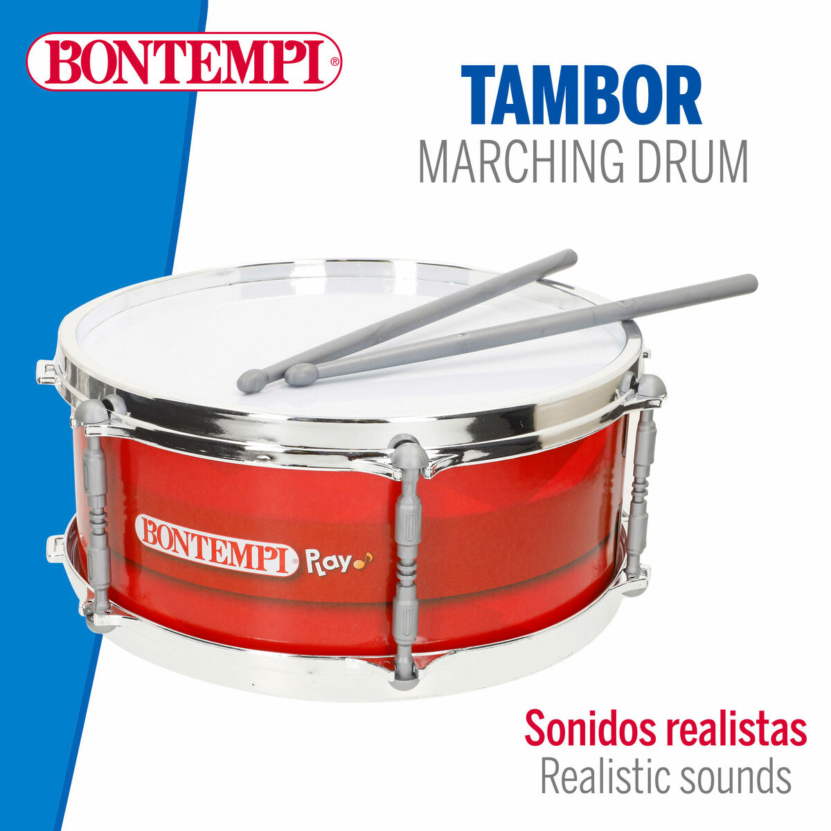 Tambor Bontempi Plástico 31 x 15 x 31 cm Rojo (4 Unidades)
