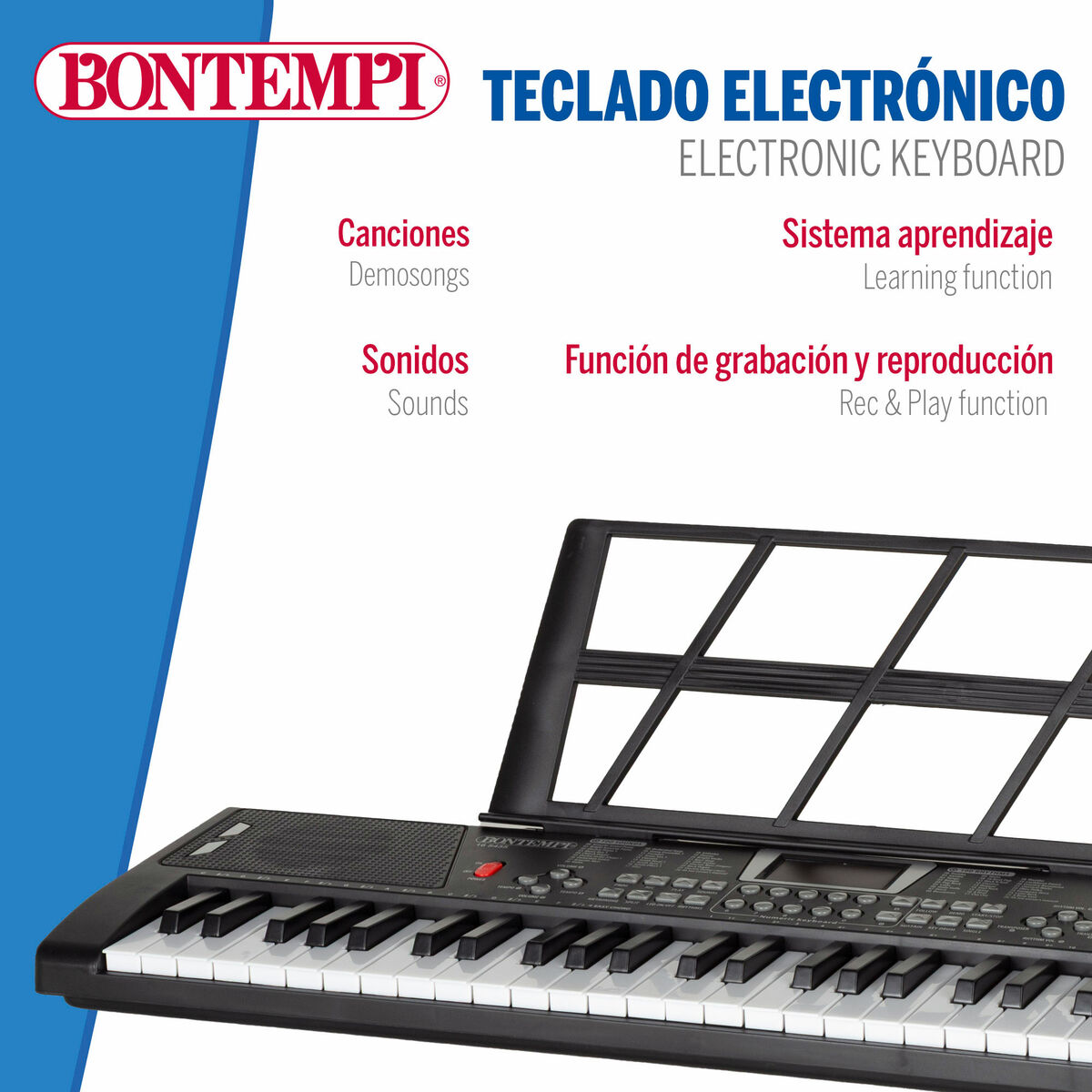 Piano Electrónico Bontempi 68 x 88 x 38 cm (2 Unidades)