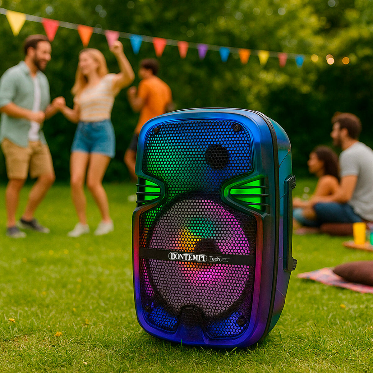 Altavoz con Micrófono Karaoke Bontempi Plástico 25 x 39 x 21 cm (2 Unidades)