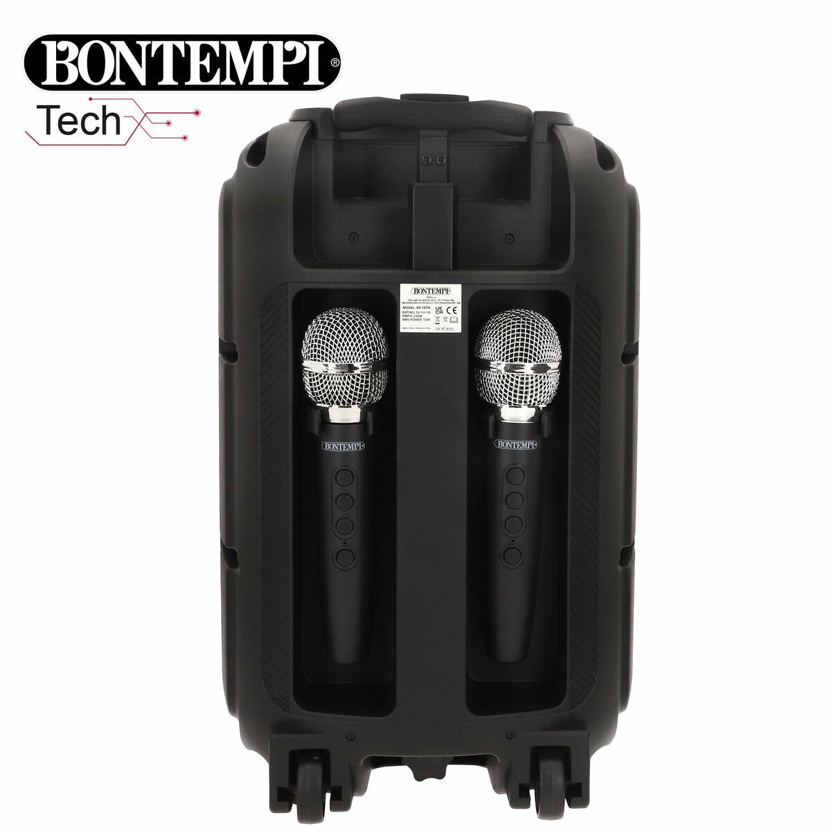 Altavoz con Micrófono Karaoke Bontempi Plástico 27 x 40 x 25 cm (2 Unidades)