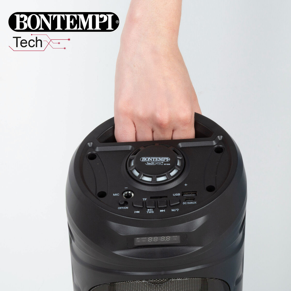 Altavoz con Micrófono Karaoke Bontempi Plástico 16 x 38 x 16 cm (2 Unidades)