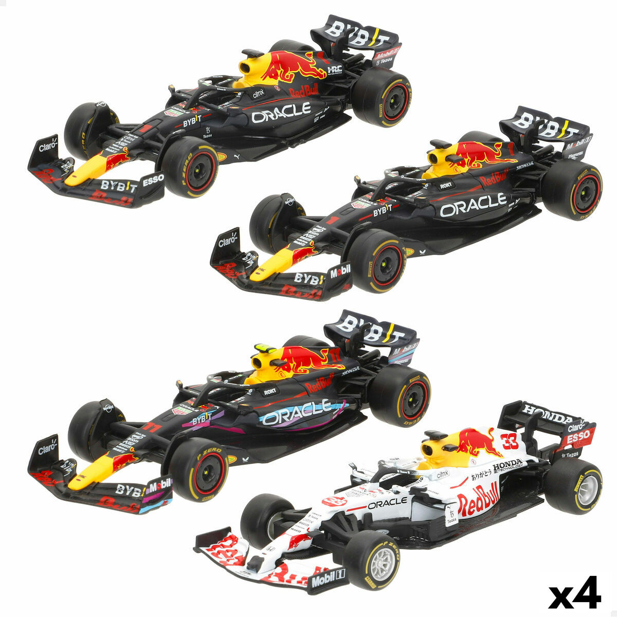 Coche de juguete Red Bull VERSTAP (4 Unidades)