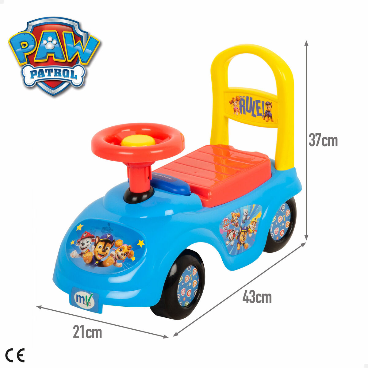 Correpasillos The Paw Patrol 43 x 37 x 21 cm (2 Unidades)