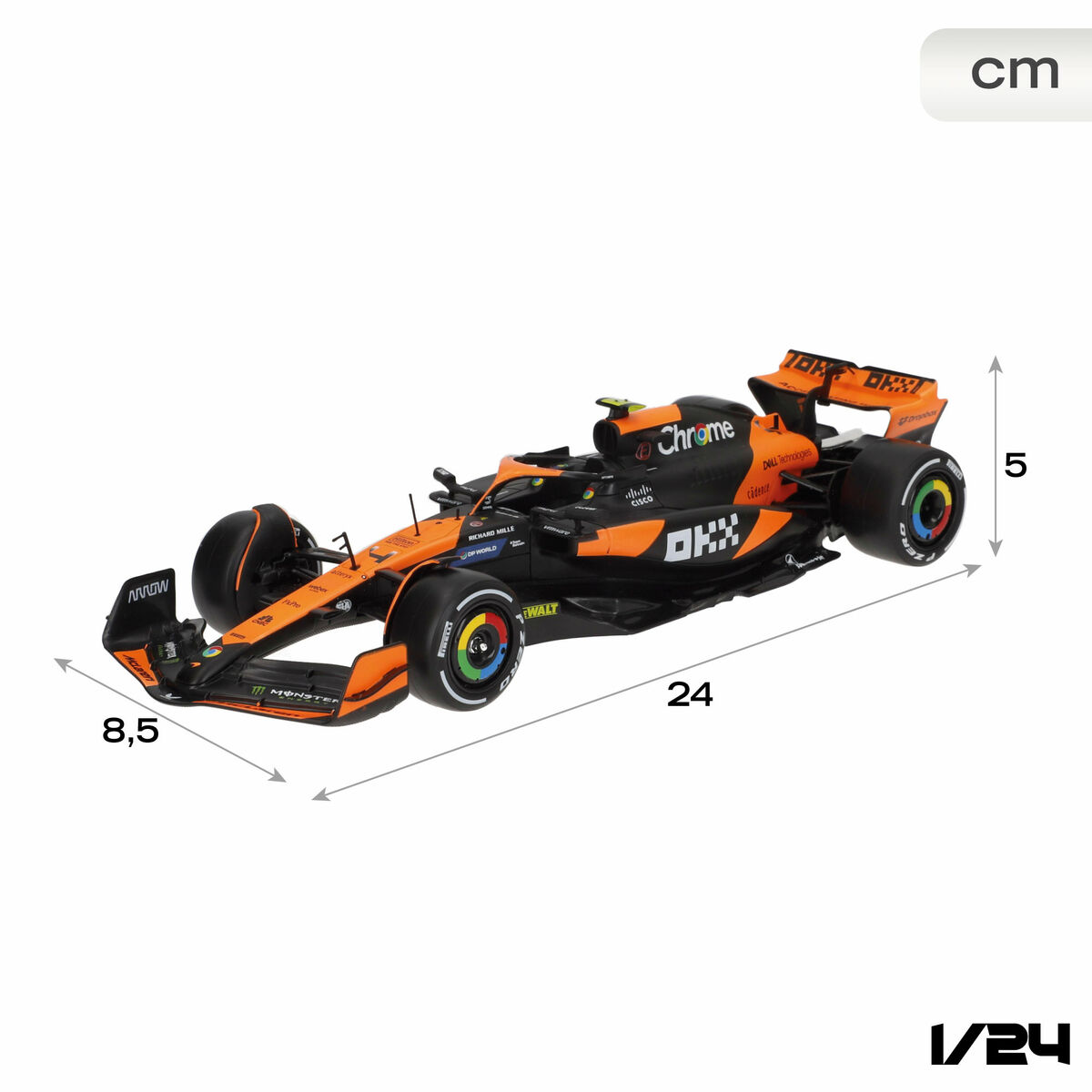 Coche de juguete McLaren F1 2024 MCL38 (4 Unidades)